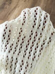 Manfinity Joysei 男士休闲双色条纹纽扣开襟针织毛衣 针织纽扣衬衫 适合男士旧款，Rave - 白色 - 查看 4