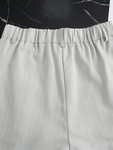 Franclia Pantalones rectos de rayas casuales y de oficina para mujer - Multicolor - Ver 2