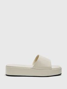 CUCCOO BIZCHIC Sandalias de moda para mujer, mules de punta abierta, sandalias casuales con plataforma y tacón alto, adecuadas para vacaciones, viajes, uso diario y playa. Zapatos de verano - Albaricoque - Ver 2