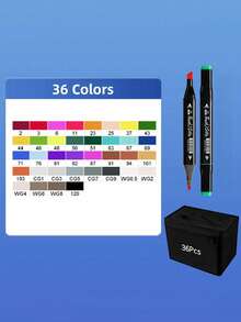 SHEIN 24/36/48/60/80/120Pcs/Set Alcohol Based Brush Markers,Dual Tip Art Markers For Artist,Sketching,Coloring,Highlighting,Illustration,Anime Design,Coloring Brush Pen Set,Markers,Anime,Alcohol Markers,Taba Squishy,Feutre,Markers Alcohol Based,Alcohol Markers,Markers,Alcohol Markers Brush,Alcohol Markers,Alcohol Markers Brush,Markers - Multicolor - View 10