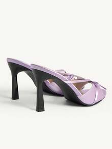 CUCCOO CHICEST Women's High Heel Sandals, Spring/Summer Fashion New Lavender Satin Ribbon Bow Elegant Romantic Wedding Party Slip-On Stilettos Valentine's Day Elegant Shoes Wedding Shoes - Mauve Purple - View 10