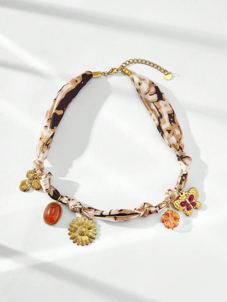 SHEIN Maija Pulsera con colgante de múltiples elementos - Multicolor - Ver 1