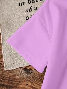 SHEIN X Care Bears 少女T恤短裤套装 - 白色 - 查看 6