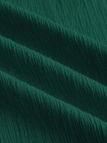 SHEIN EZwear 2件套加大码女式宽松裤，橄榄绿和黑色 - 墨綠色 - 查看 7