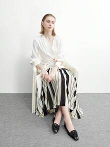 CUCCOO BIZCHIC Buckle Simple And Generous Fashion Versatile Leisure Workplace Commuter Women Flat Shoes - Black - View 6