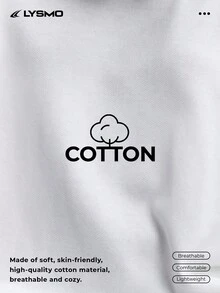 LYSMO Sudadera holgada y casual con estampado de letras y hombros caídos, versátil para uso diario en primavera/otoño - Blanco y Negro - Ver 10