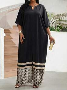 SHEIN Lady Vestido extra largo para mujer - Negro - Ver 4