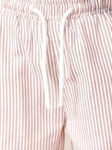 SUMWON 男童夏季柠檬印花短袖圆领T恤搭配条纹阔腿裤两件套休闲套装 - 綠色 - 查看 6