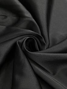 Auralis Jupe transparente élégante de grande taille avec patchwork en dentelle de couleur unie - Noir - Voir 7