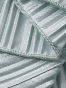 DAZY 夏季度假条纹纹理面料无袖宽松阔腿连体裤（女款） - 綠色 - 查看 7