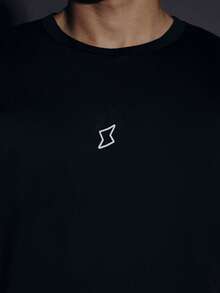 SUMWON Áo tank top không tay cổ tròn, thiết kế phối nhiều mảng, dáng regular fit, thích hợp cho nam, thích hợp mặc tập luyện thể thao mùa hè. - màu đen - Xem 6