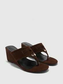 CUCCOO BIZCHIC Dép lê đế xuồng đính đá lấp lánh dành cho nữ, kiểu dáng thường ngày. - Cà phê nâu - Xem 7