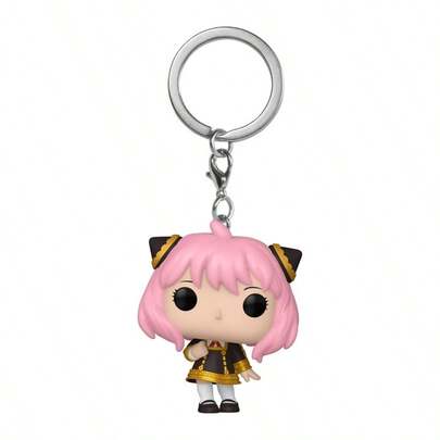  Funko Pocket Pop Keychain Collectible, Spy X Family Anya Forger Vinyl Figure Keyring, Cute Anime Character Bag Charm, Backpack Key Holder, Gift For Fans, Birthday Present