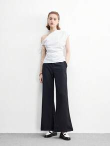 CUCCOO BIZCHIC Women's Fashion Flower Ear Casual Flat Shoes - Black and White - View 6