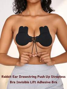 NudeFit 2pcs Rabbit Ear Shaped Reusable Nipple Covers/Pasties - Multicolor - View 4