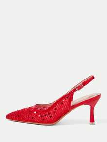 CUCCOO HITCHD Zapatos de tacón para mujer - Rojo - Ver 9