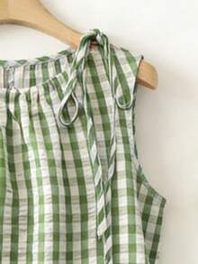 Linhara 新款春夏加大码女装度假休闲印花吊带背心 - 彩色 - 查看 4