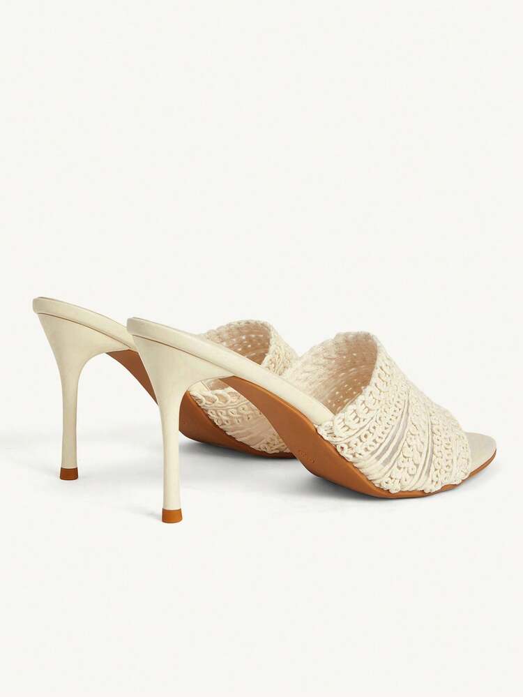 CUCCOO CHICEST Women's Strap Square Toe Stiletto High Heel Sandals, Elegant Charming Fashion Romantic Sweet Ladies High Heel Slippers For Date, Afternoon Tea, Gathering Elegant Shoes Wedding Shoes Spring Shoes Bride Shoes