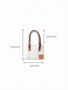 MINKOJA Cosas en miniatura, bolso bandolera de lona en miniatura 1:12 para casa de muñecas, bolso de hombro de moda para muñecas, Pascua, regalo de Pascua, Día del Niño - Multicolor - Ver 6