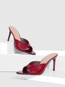 CUCCOO SZL Women Heeled Sandals - Burgundy - View 2