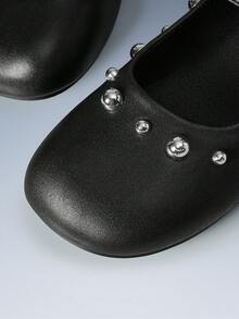CUCCOO GRLICON Women's Buckle Design Casual Versatile Flat Shoes Valentine's Day - Black - View 4