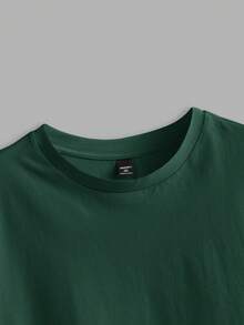 EASEVO 3件套加大码男士纯色修身圆领短袖T恤，休闲百搭，适合夏季日常穿着 - 彩色 - 查看 7