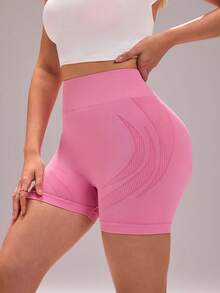 Sovereign Charm High-End Professional Tight-Fitting High-Waist Peach Butt Lifting Elastic Yoga Pants For Women, Spring/Summer - Pink - View 5
