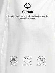 Ontre 2026 Spring/Summer Women's Solid Color White Side Slit Long Sleeve Shirt, Minimalist Elegant Urban Chic Casual Commute Blouse, Suitable For Office, Wedding Guest, Holiday, Fashion Versatile Women's Shirt - White - View 3