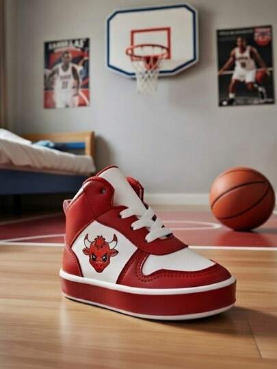 Tenis de botita niño niña dibujos animados, suela ligera y flexible para lo pies de los pequeños, antideslizantes, resistentes al desgaste corte vinil.