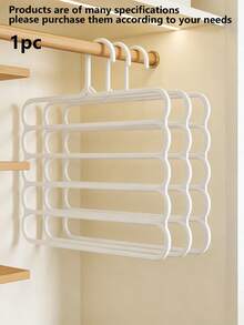 10-Piece/8-Piece/5-Piece/4-Piece/2 Pieces/1-Piece Wardrobe Storage Rack, 5-Tier Plastic Scarf Rack, Trouser Rack - Multicolor - View 12