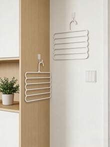 10-Piece/8-Piece/5-Piece/4-Piece/2 Pieces/1-Piece Wardrobe Storage Rack, 5-Tier Plastic Scarf Rack, Trouser Rack - Multicolor - View 6