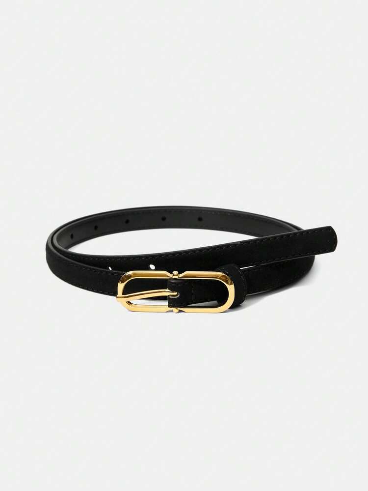 SLIM GOLDTONE BUCKLE BELT ELEGANT,SCHOOL
