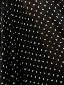 Aveloria Rosie 新款时尚波点V领长款连衣裙女装两件套，吸睛服饰，3D立体剪裁，优雅两件套 - 黑色 - 查看 7