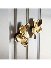 金色抽屉把手、橱柜把手、梳妆台旋钮、家具柜抽屉拉手、衣柜门把手 - 金色 - 查看 1