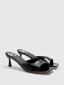 CUCCOO BIZCHIC New Stylish Comfortable Versatile Elegant Pointed Toe High Heel Slip-On Sandals For Women, Summer Summer Shoes - Black - View 7