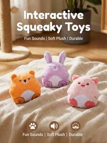 PETSIN Creative Animal Shaped Plush Toy, Containing Sound Paper For Cats To Interact And Play With - Multicolor - View 6