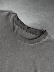 PAVTROS Men's Casual Ombre Round Neck Loose Tank Top, Summer - Grey - View 3