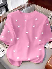 Resyla 女士休闲花卉刺绣圆领T恤 - 彩色 - 查看 3