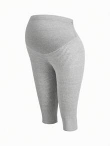 Modmama Maternity Solid Color Adjustable Waist Casual Capri Leggings - Multicolor - View 3