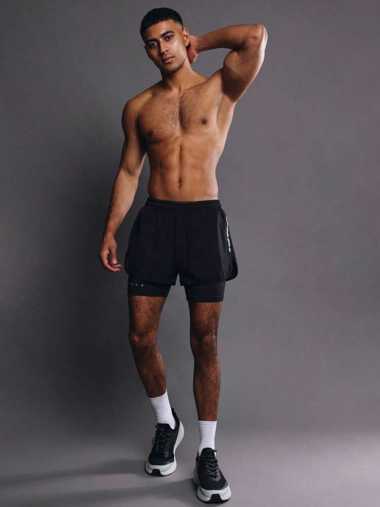 Layered Shorts With Compression Liner