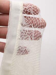 Livesso Women's Lace Sheer Fitted Sexy Leggings - White - View 6