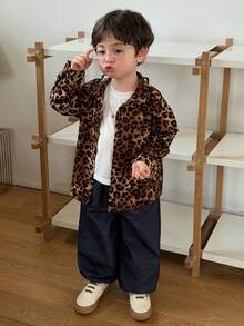 DAZY Toddler Boys' Loose Fit Denim Lantern Pants, Korean Style - Blue - View 3