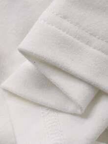 DAZY Women's Fitted Crew Neck Pleated Short Sleeve T-Shirt - White - View 7