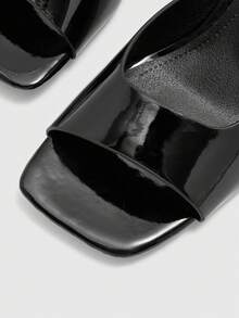 CUCCOO BIZCHIC New Stylish Comfortable Versatile Elegant Pointed Toe High Heel Slip-On Sandals For Women, Summer Summer Shoes - Black - View 8
