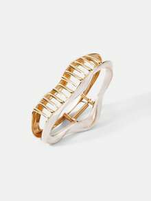 MOTF PREMIUM 镀金白色油滴云发夹 - 白色 - 查看 6