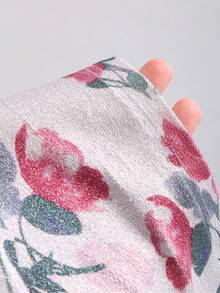 Sweetra 夏季女士玫瑰印花短袖修身吊带背心，约会、通勤皆宜。 - 粉色 - 查看 4