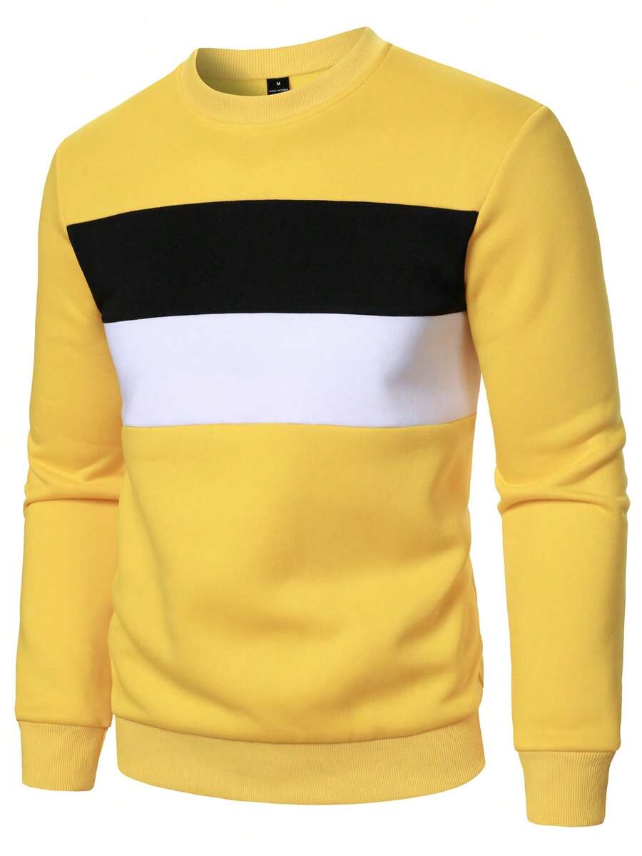 Manfinity Homme Men's Regular Streetwear Casual Pullover Pullover Sweatshirt, Suitable For Daily Wear - Multicolor - View 1