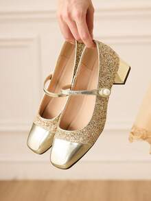 CUCCOO HITCHD Women Pumps Summer Shoes Wedding Shoes Bride Shoes - Gold - View 7