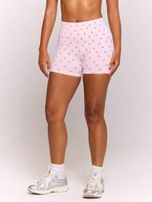 Musera Sport 樱桃印花无缝高腰塑形运动健身健身房可爱普拉提日常 - 粉色 - 查看 3