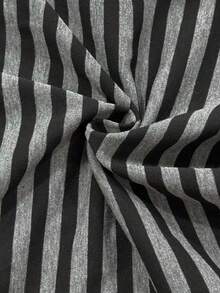 Resyla New Striped Tie Spaghetti Strap Crop Top And Shorts 2 Pieces Set, Casual Sexy Slim Fit - Grey - View 3